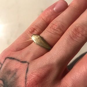 Mister brand gold color coffin ring